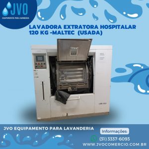 LAVADORA EXTRATORA HOSPITALAR 120 KG MALTEC LAVADORAS USADAS, VENDIDAS NO ESTADO EM QUE SE ENCONTRAM